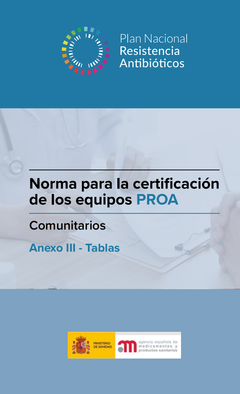 Norma para la certificación de los equipos PROA - Comunitarios - Anexos