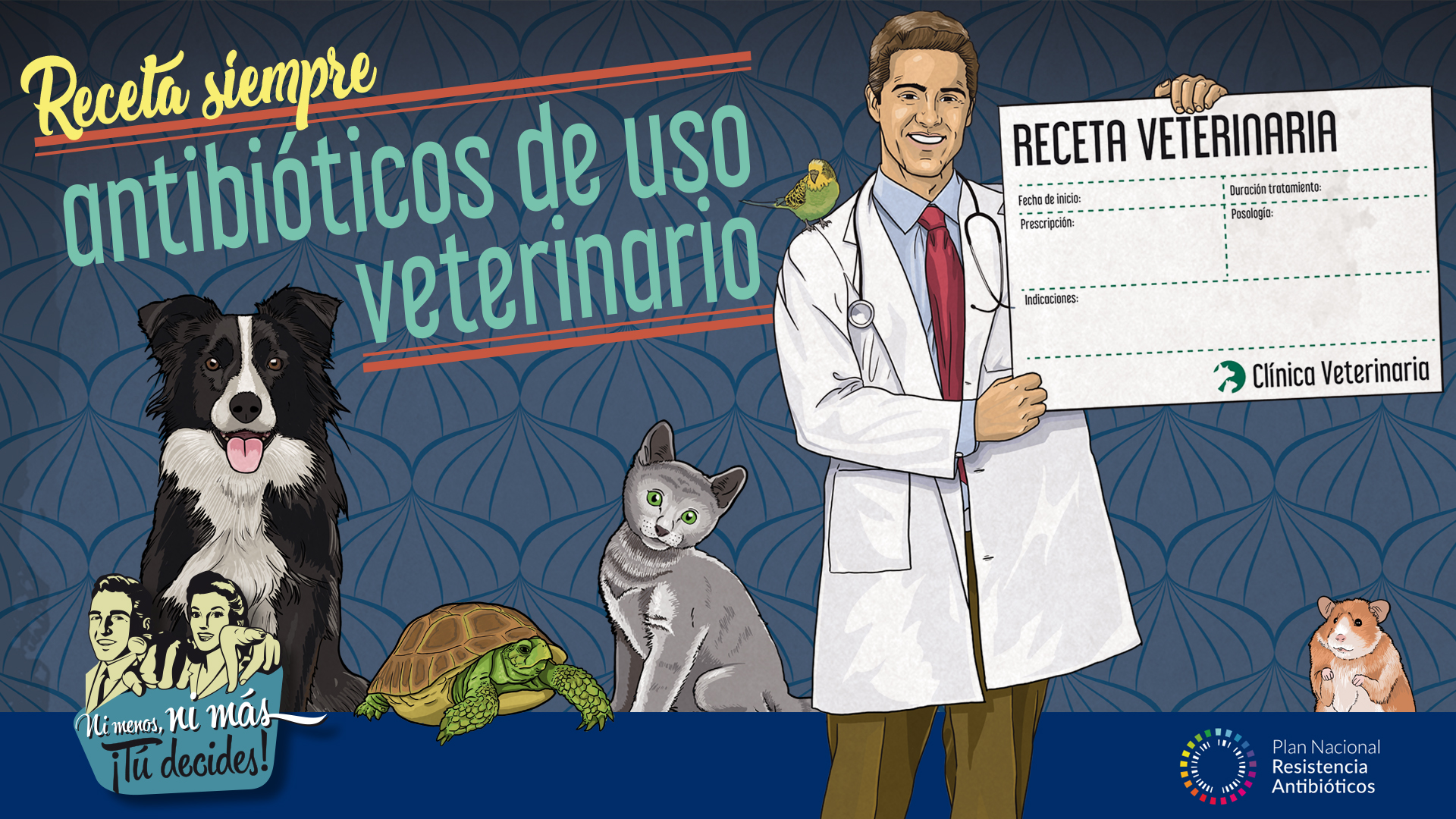 Receta siempre antibióticos de uso veterinario